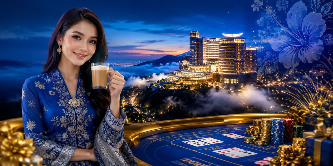 Paparan permainan hiburan gaya Genting Highlands dengan motif baju kurung di platform 238